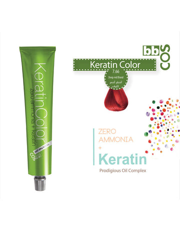 Keratin Hair Color 100 ml 7.66